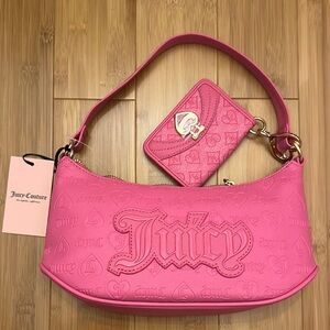 Juicy Couture Pink Shoulder Bag and card case
